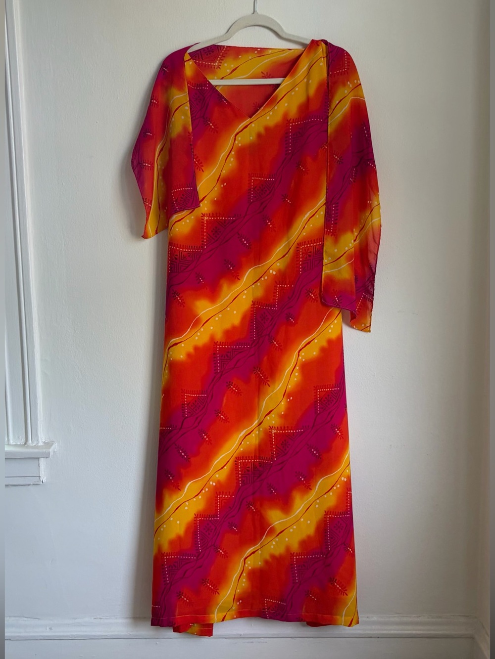 Vintage Gabrielle Printed Maxi Dress & Scarf